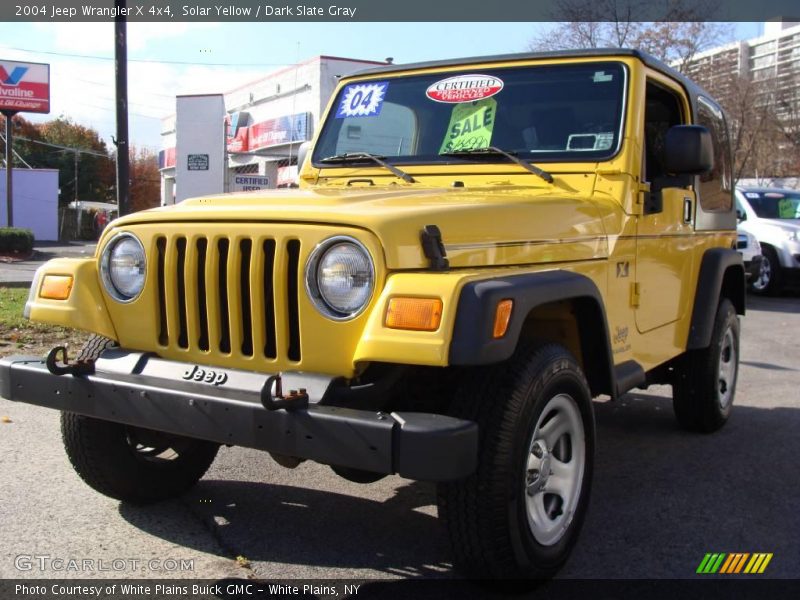 Solar Yellow / Dark Slate Gray 2004 Jeep Wrangler X 4x4