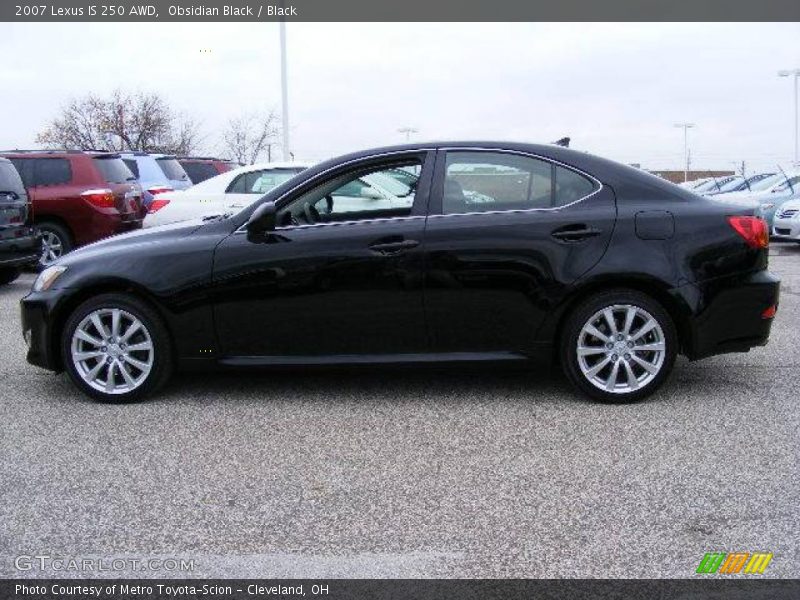 Obsidian Black / Black 2007 Lexus IS 250 AWD