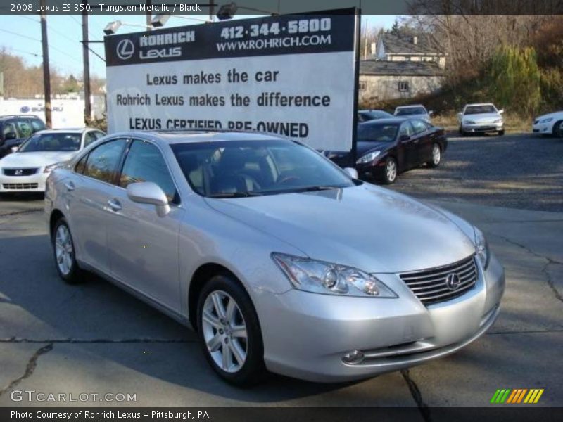 Tungsten Metallic / Black 2008 Lexus ES 350