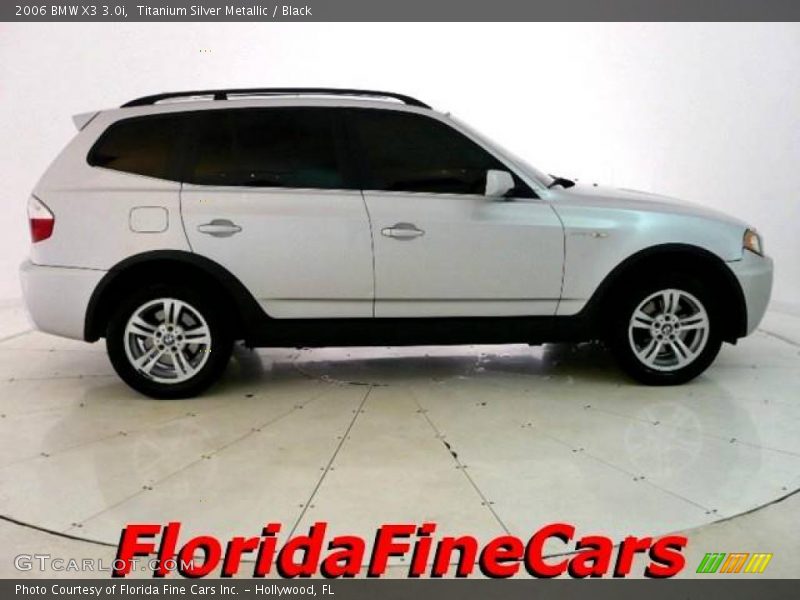 Titanium Silver Metallic / Black 2006 BMW X3 3.0i