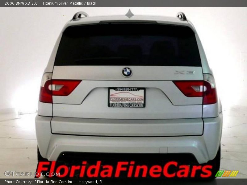 Titanium Silver Metallic / Black 2006 BMW X3 3.0i