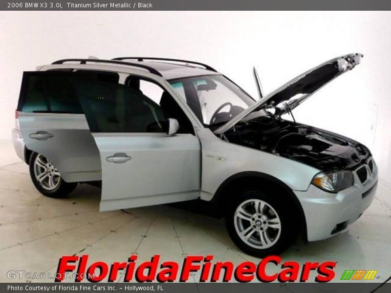 Titanium Silver Metallic / Black 2006 BMW X3 3.0i