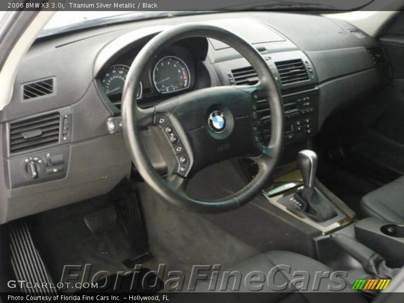 Titanium Silver Metallic / Black 2006 BMW X3 3.0i