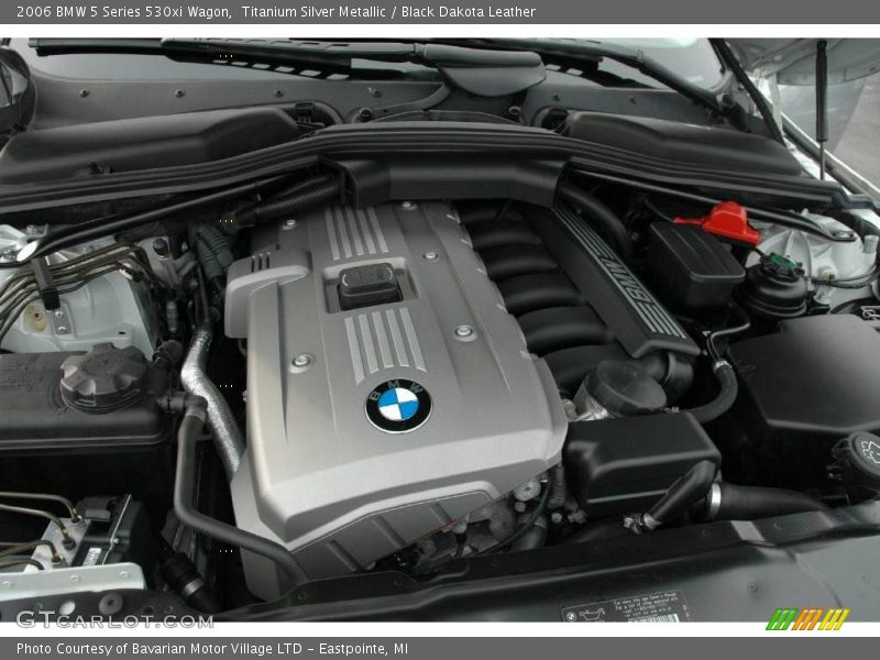 Titanium Silver Metallic / Black Dakota Leather 2006 BMW 5 Series 530xi Wagon