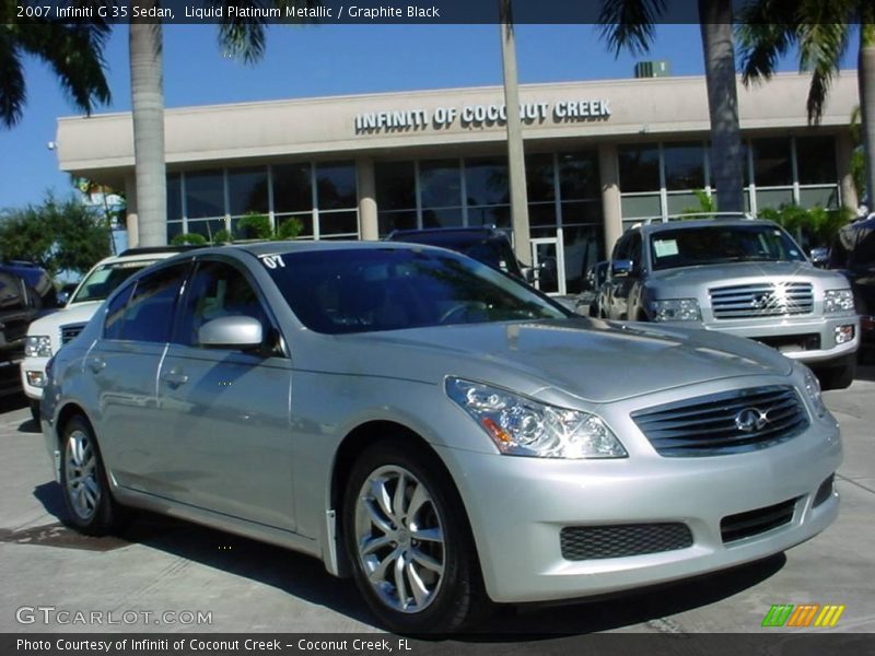 Liquid Platinum Metallic / Graphite Black 2007 Infiniti G 35 Sedan