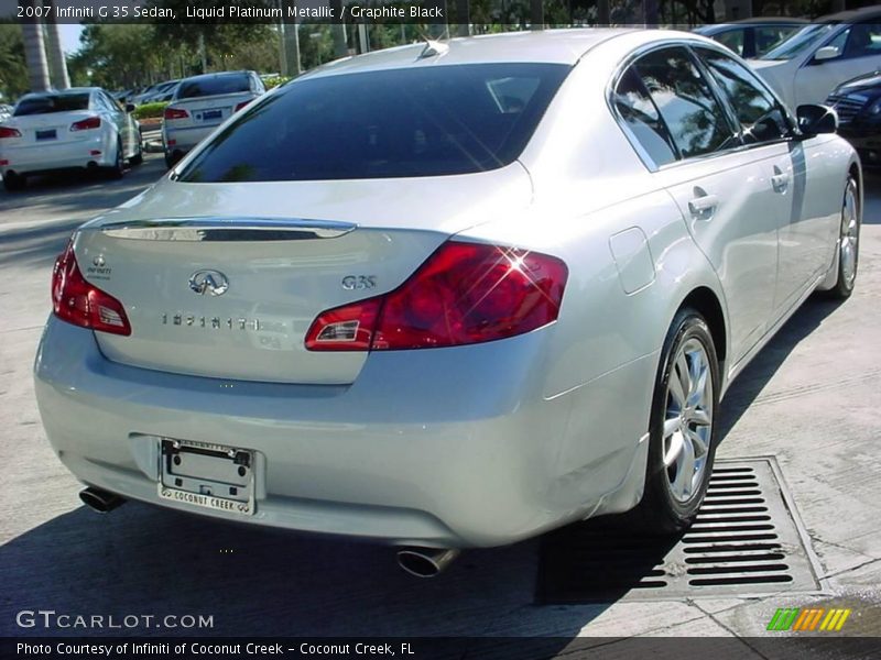 Liquid Platinum Metallic / Graphite Black 2007 Infiniti G 35 Sedan