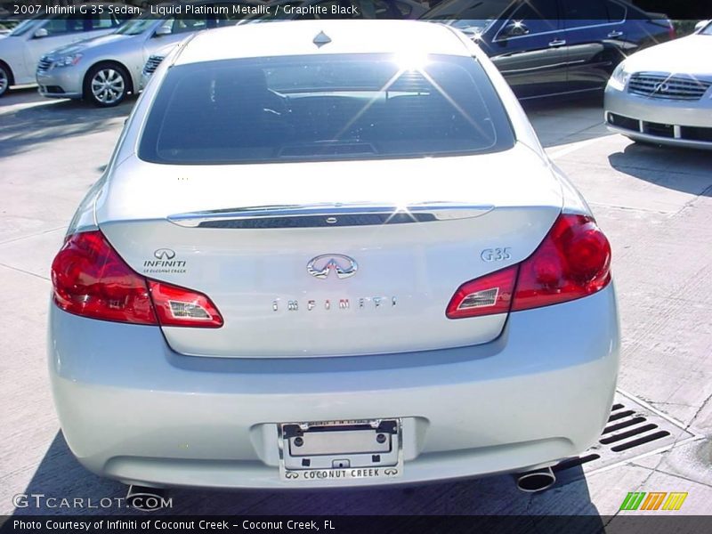 Liquid Platinum Metallic / Graphite Black 2007 Infiniti G 35 Sedan