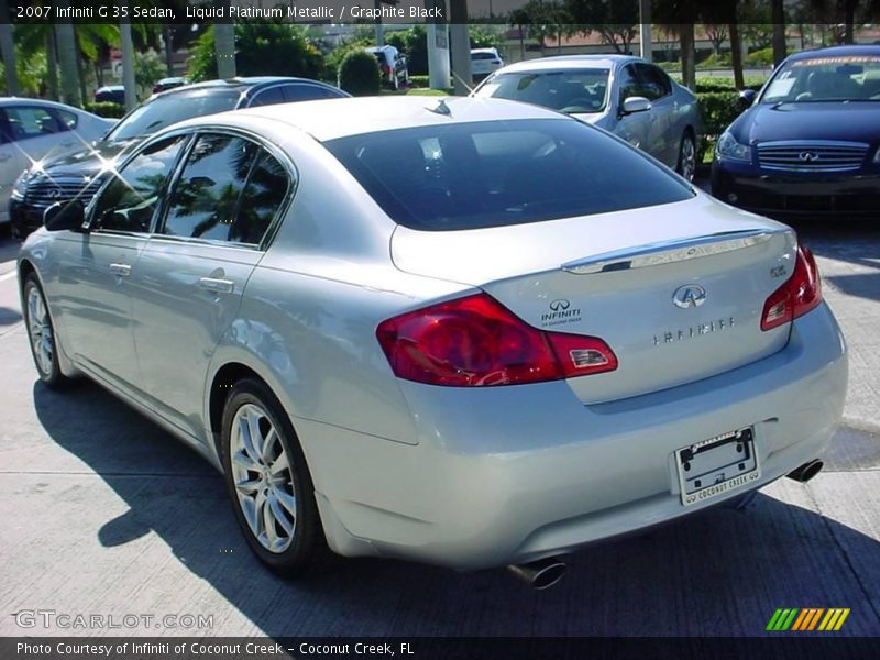 Liquid Platinum Metallic / Graphite Black 2007 Infiniti G 35 Sedan