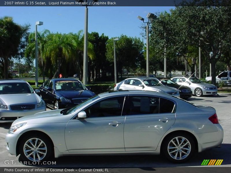 Liquid Platinum Metallic / Graphite Black 2007 Infiniti G 35 Sedan