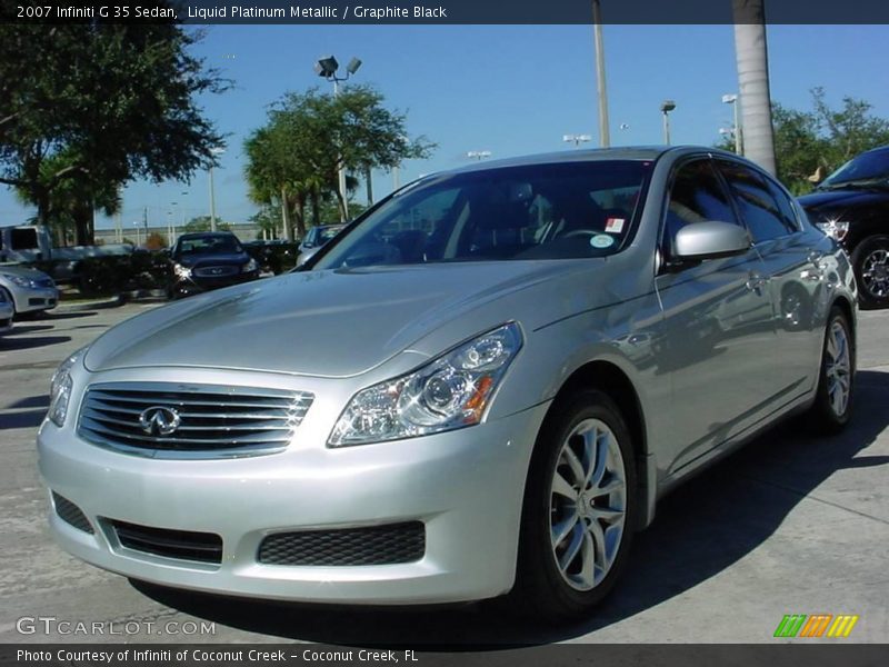 Liquid Platinum Metallic / Graphite Black 2007 Infiniti G 35 Sedan