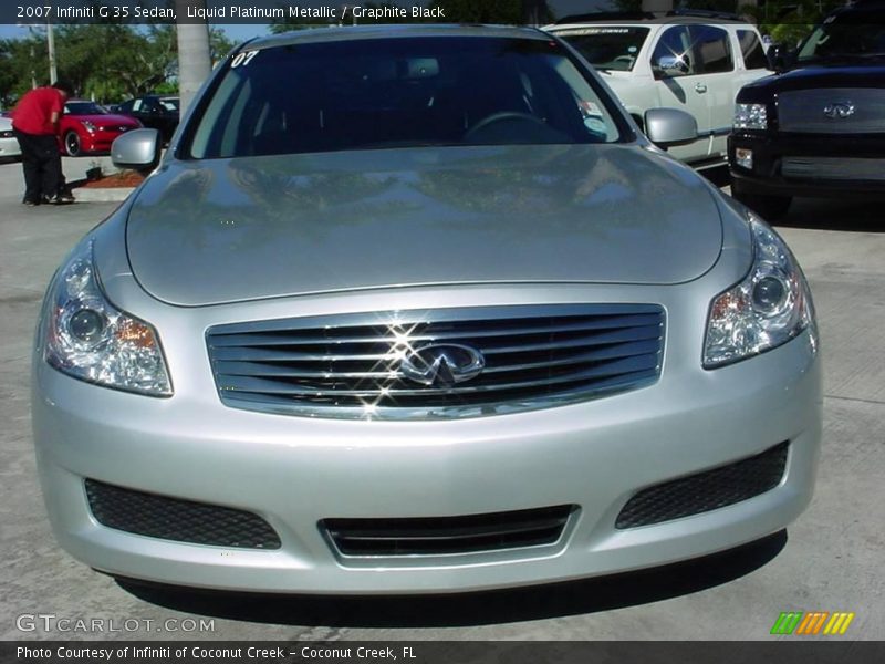 Liquid Platinum Metallic / Graphite Black 2007 Infiniti G 35 Sedan