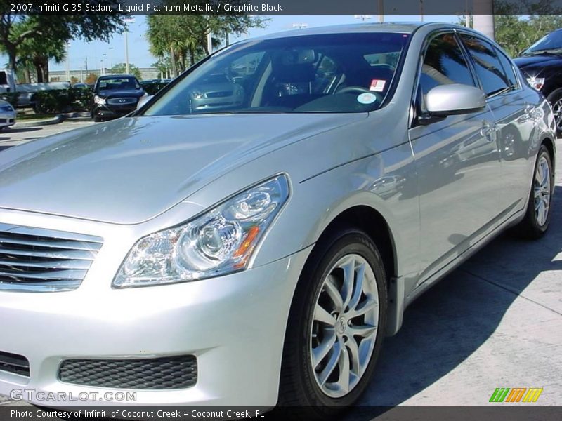 Liquid Platinum Metallic / Graphite Black 2007 Infiniti G 35 Sedan