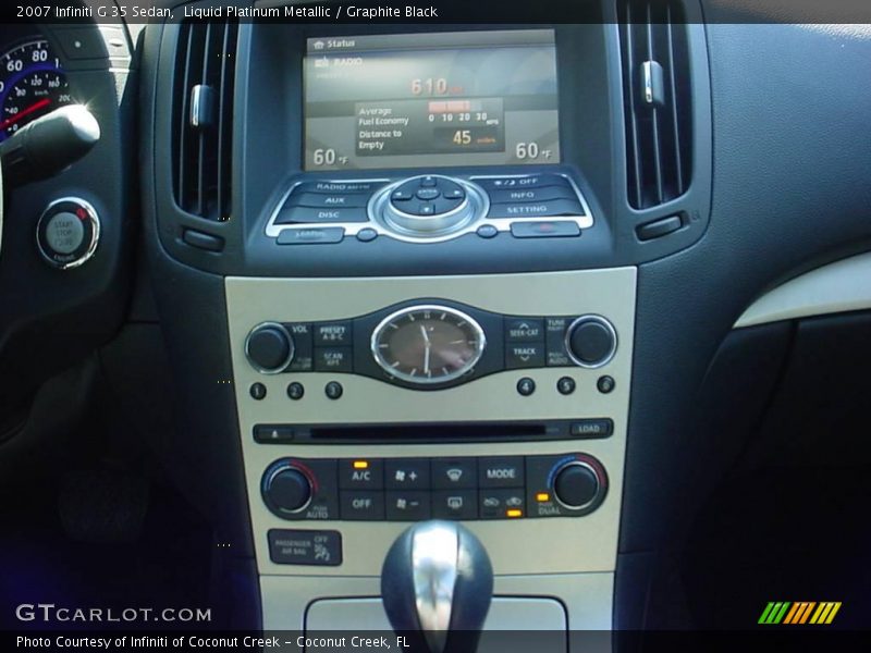 Liquid Platinum Metallic / Graphite Black 2007 Infiniti G 35 Sedan