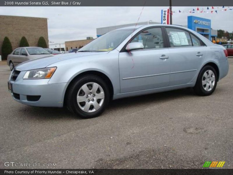 Silver Blue / Gray 2008 Hyundai Sonata GLS