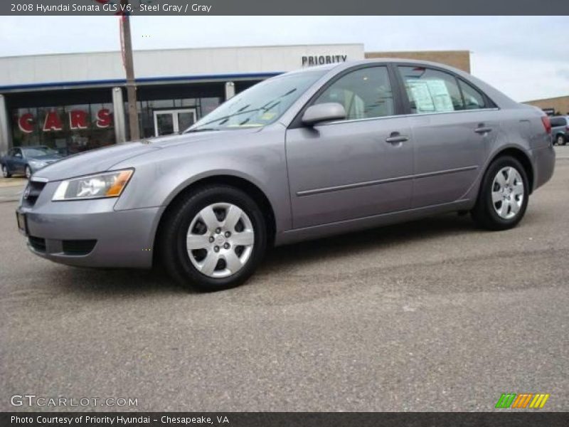 Steel Gray / Gray 2008 Hyundai Sonata GLS V6