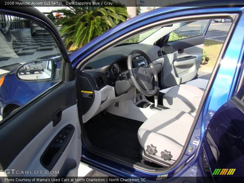 Dark Sapphire Blue / Gray 2008 Hyundai Accent GLS Sedan