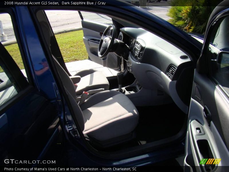 Dark Sapphire Blue / Gray 2008 Hyundai Accent GLS Sedan