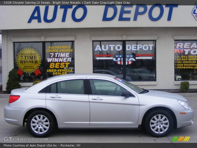 Bright Silver Metallic / Dark Slate Gray/Light Slate Gray 2008 Chrysler Sebring LX Sedan