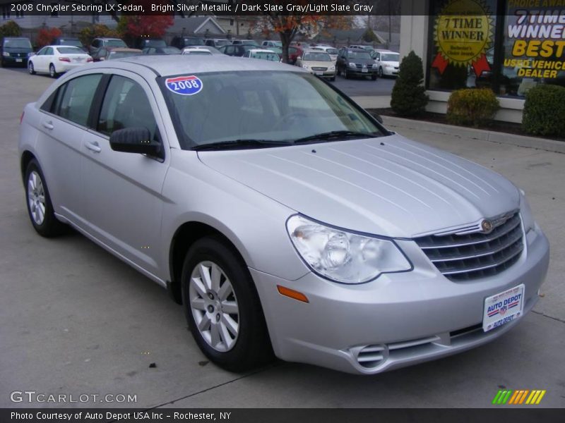 Bright Silver Metallic / Dark Slate Gray/Light Slate Gray 2008 Chrysler Sebring LX Sedan
