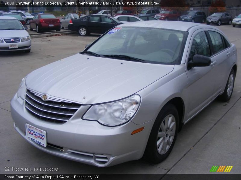 Bright Silver Metallic / Dark Slate Gray/Light Slate Gray 2008 Chrysler Sebring LX Sedan