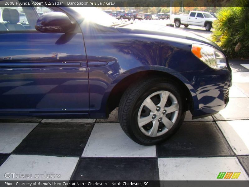 Dark Sapphire Blue / Gray 2008 Hyundai Accent GLS Sedan