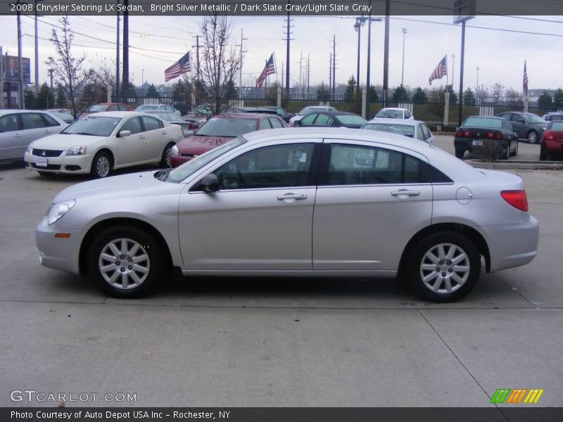 Bright Silver Metallic / Dark Slate Gray/Light Slate Gray 2008 Chrysler Sebring LX Sedan