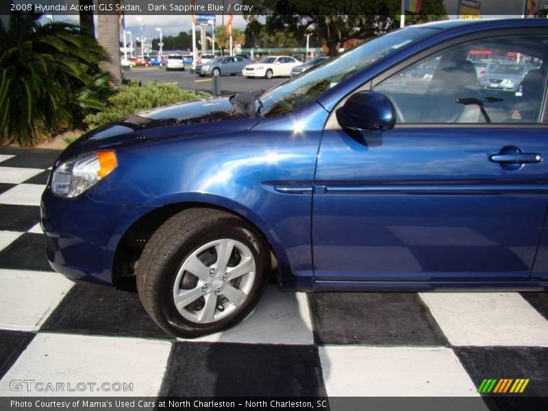 Dark Sapphire Blue / Gray 2008 Hyundai Accent GLS Sedan