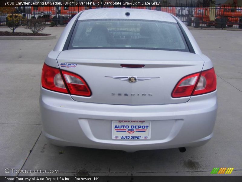 Bright Silver Metallic / Dark Slate Gray/Light Slate Gray 2008 Chrysler Sebring LX Sedan