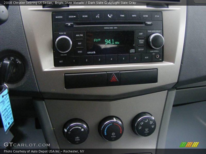 Bright Silver Metallic / Dark Slate Gray/Light Slate Gray 2008 Chrysler Sebring LX Sedan