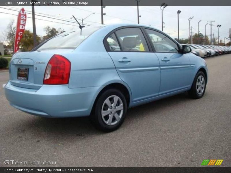 Ice Blue / Beige 2008 Hyundai Accent GLS Sedan