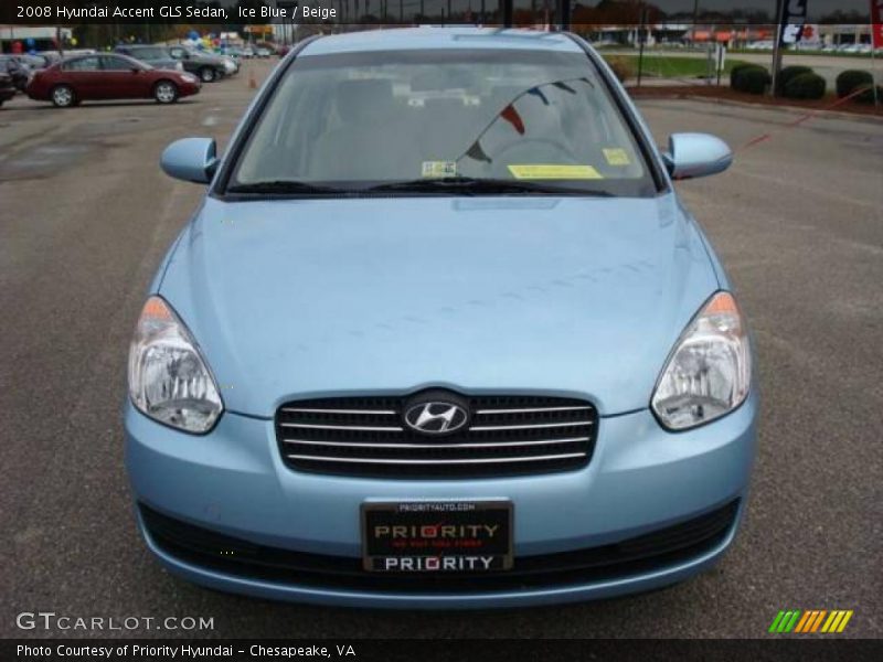 Ice Blue / Beige 2008 Hyundai Accent GLS Sedan