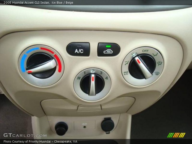 Ice Blue / Beige 2008 Hyundai Accent GLS Sedan