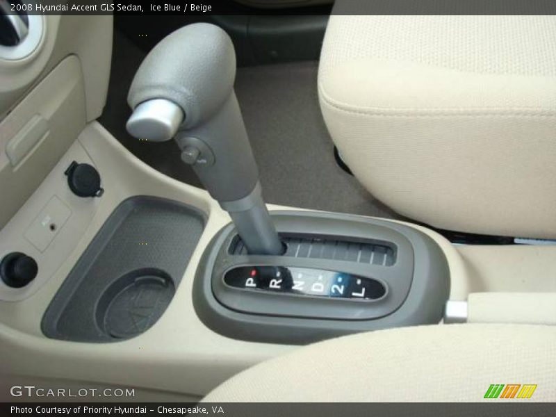 Ice Blue / Beige 2008 Hyundai Accent GLS Sedan