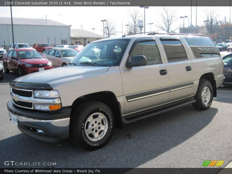 Silver Birch Metallic / Tan/Neutral 2005 Chevrolet Suburban 1500 LS 4x4