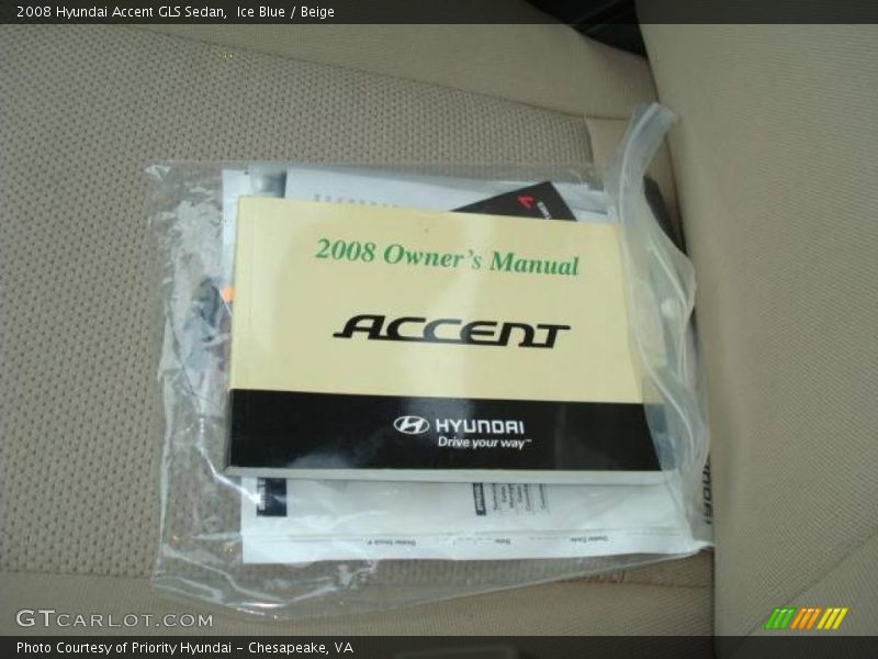 Ice Blue / Beige 2008 Hyundai Accent GLS Sedan