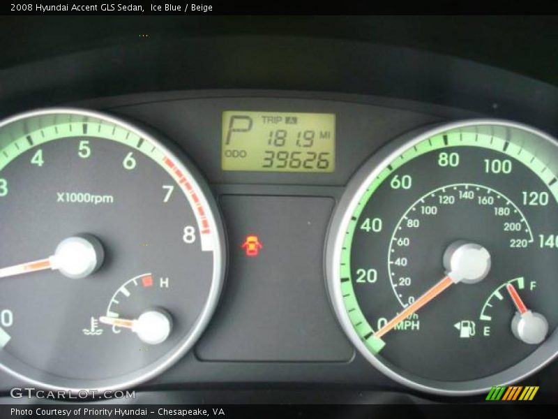 Ice Blue / Beige 2008 Hyundai Accent GLS Sedan