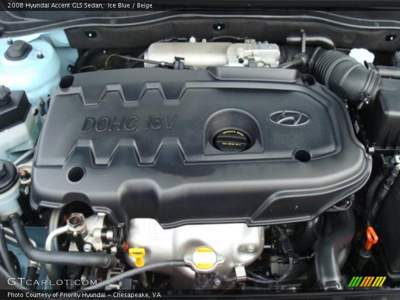 Ice Blue / Beige 2008 Hyundai Accent GLS Sedan