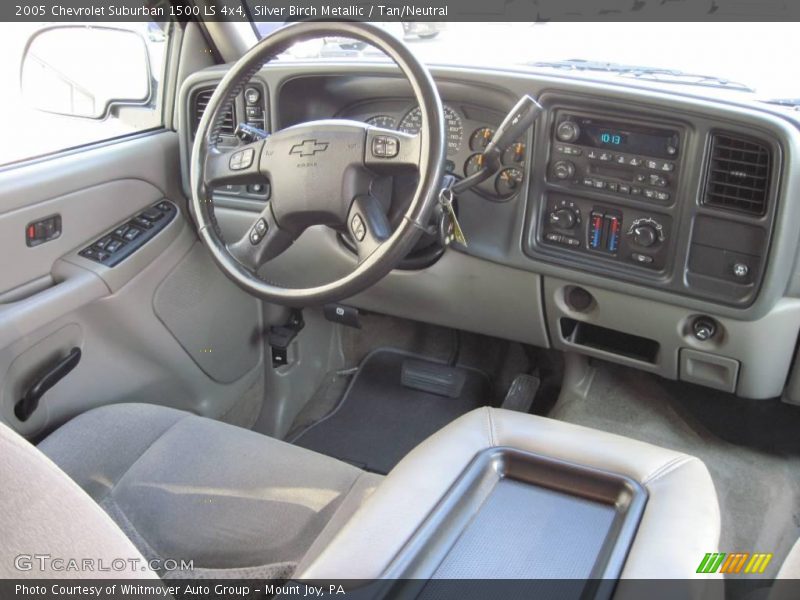 Silver Birch Metallic / Tan/Neutral 2005 Chevrolet Suburban 1500 LS 4x4