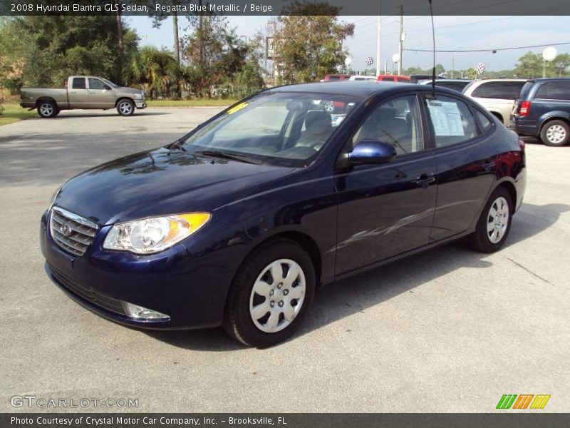 Regatta Blue Metallic / Beige 2008 Hyundai Elantra GLS Sedan