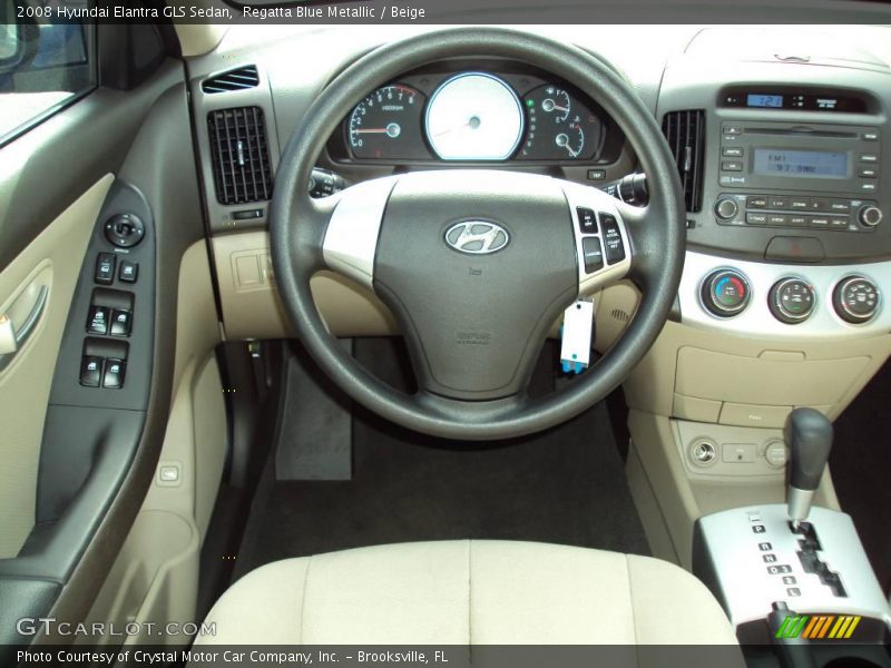 Regatta Blue Metallic / Beige 2008 Hyundai Elantra GLS Sedan