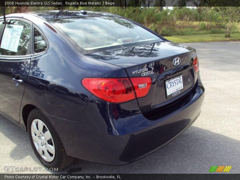 Regatta Blue Metallic / Beige 2008 Hyundai Elantra GLS Sedan