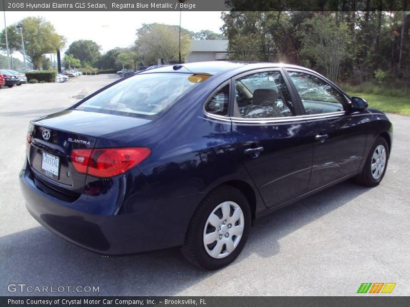 Regatta Blue Metallic / Beige 2008 Hyundai Elantra GLS Sedan