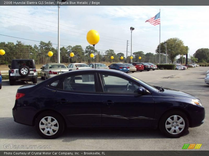 Regatta Blue Metallic / Beige 2008 Hyundai Elantra GLS Sedan