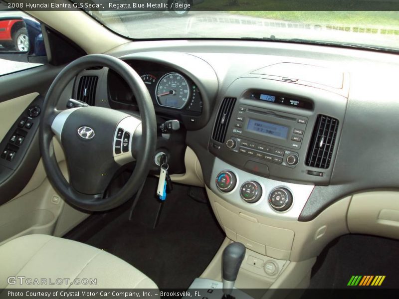Regatta Blue Metallic / Beige 2008 Hyundai Elantra GLS Sedan