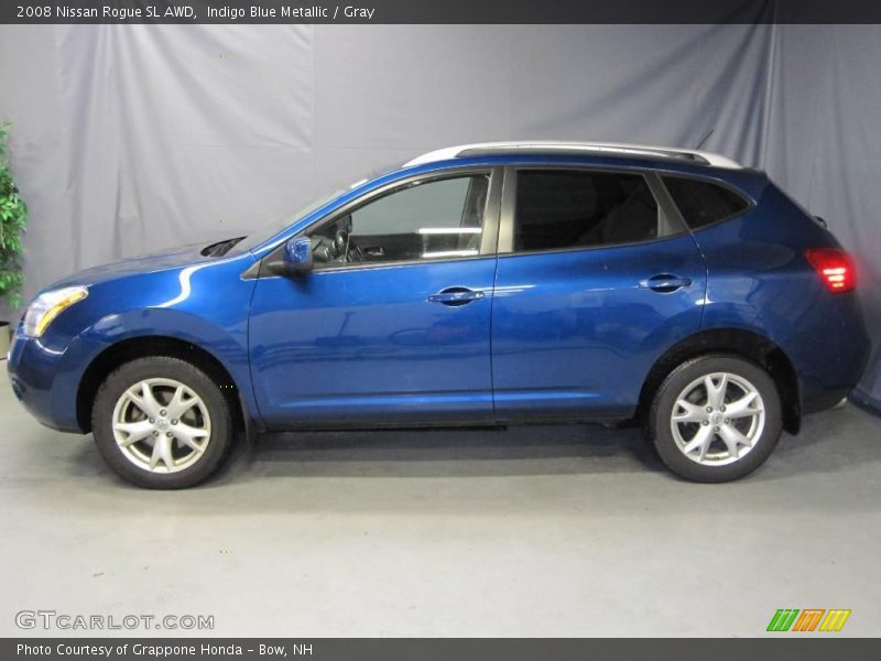 Indigo Blue Metallic / Gray 2008 Nissan Rogue SL AWD