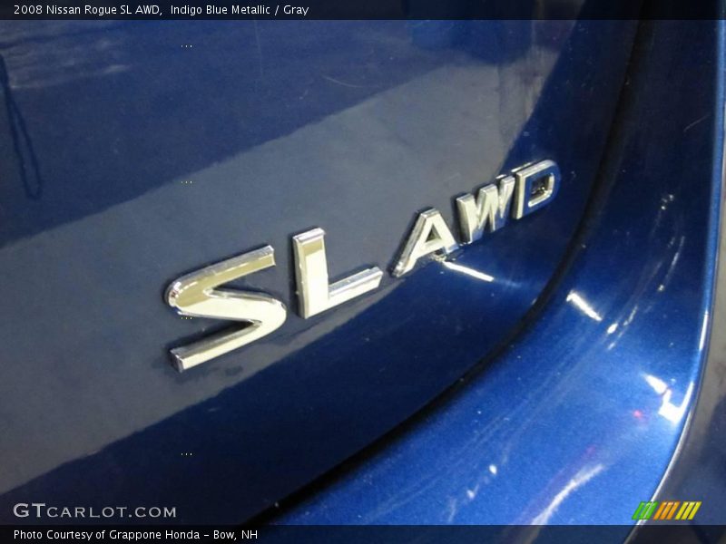 Indigo Blue Metallic / Gray 2008 Nissan Rogue SL AWD