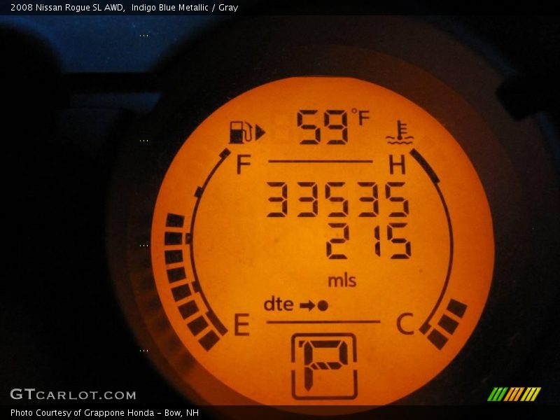Indigo Blue Metallic / Gray 2008 Nissan Rogue SL AWD