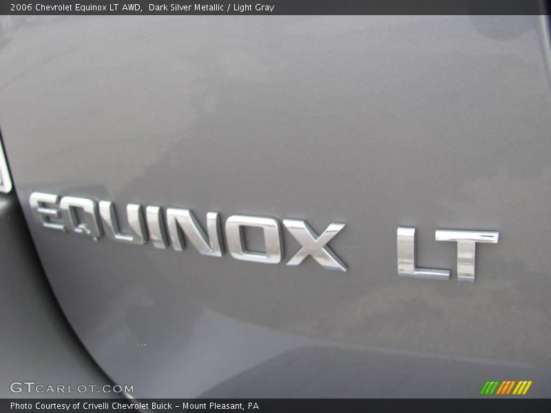 Dark Silver Metallic / Light Gray 2006 Chevrolet Equinox LT AWD