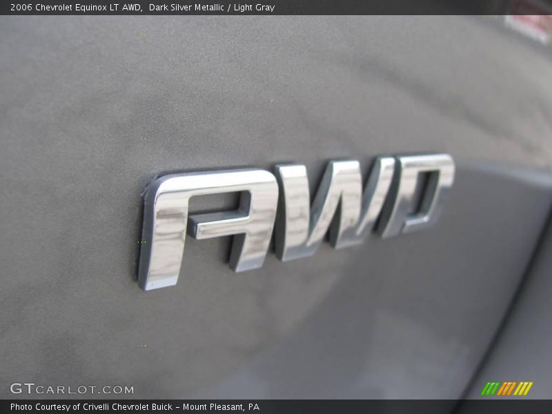 Dark Silver Metallic / Light Gray 2006 Chevrolet Equinox LT AWD