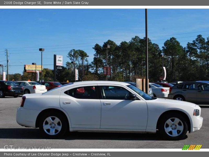 Stone White / Dark Slate Gray 2008 Dodge Charger SE